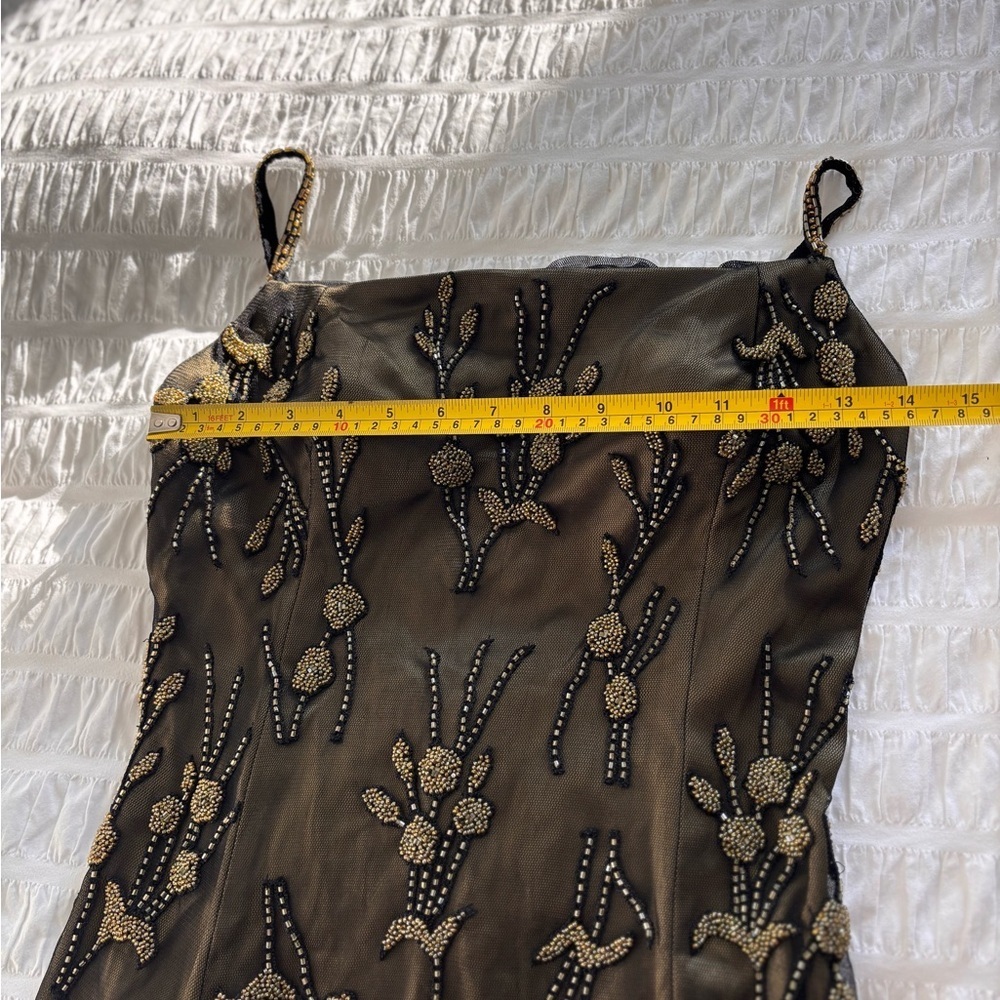 Stunning Vintage Bob Mackie Black/Green/Gold Beaded Dress - Picture 12 of 12